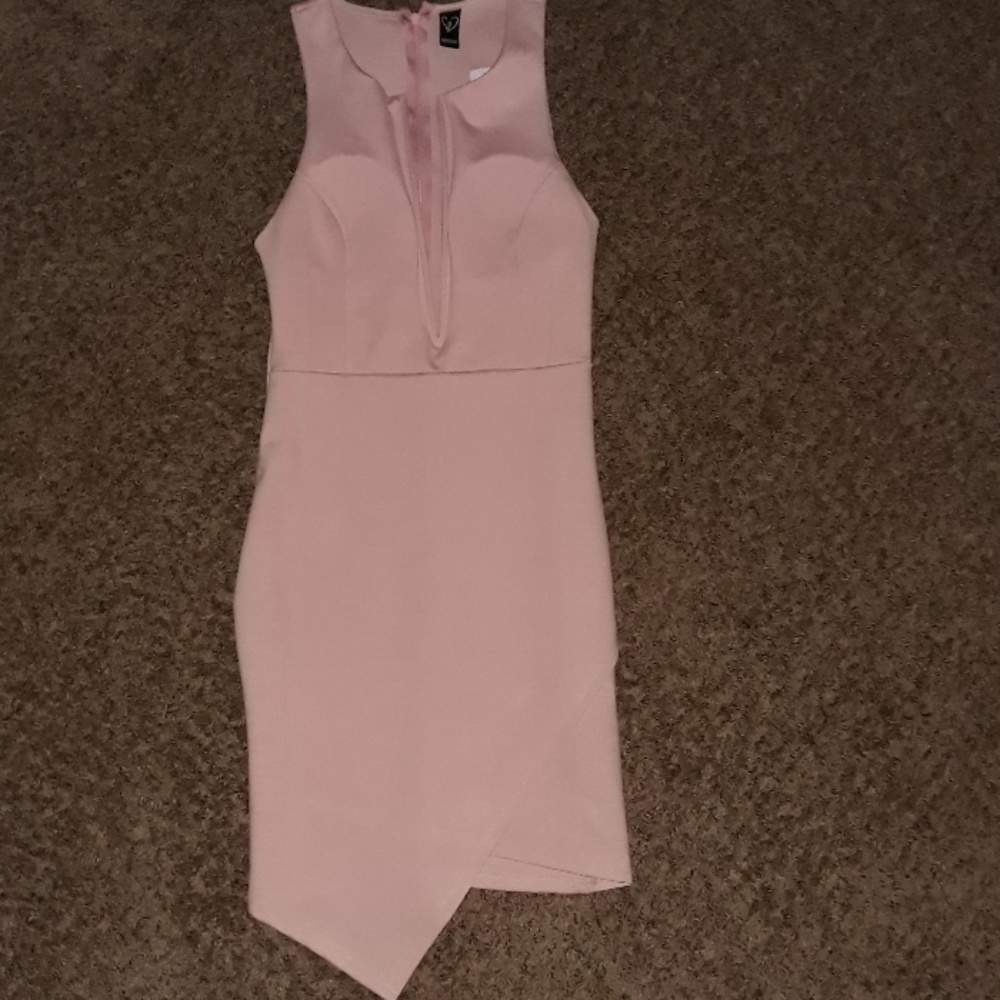 Blush Pink Midi Dress